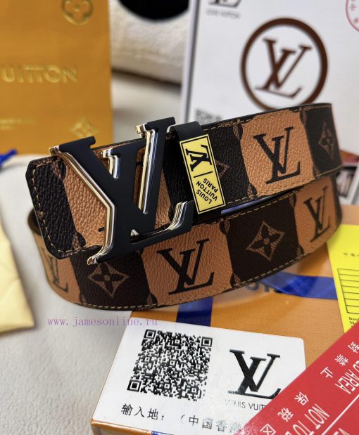 Belt LV Louis ReproductionThe waistband is made of 100% head layer cowhide, ensuring a doubl d4qsy4ub - Image 3