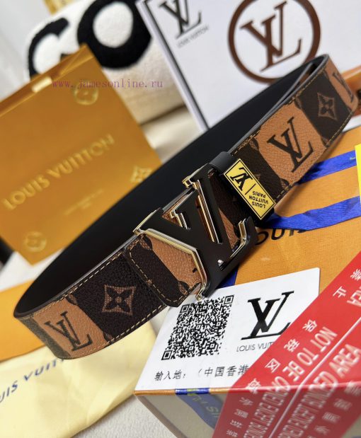 Belt LV Louis ReproductionThe waistband is made of 100% head layer cowhide, ensuring a doubl d4qsy4ub - Image 5