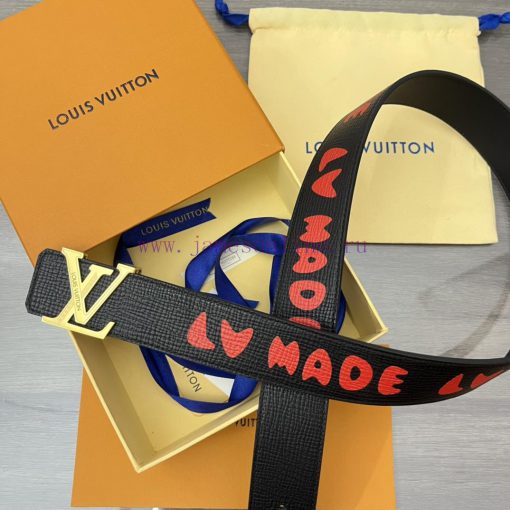 LV Louis VuittonBelt and waistband double-sided use quality 100% top layer cowhide 24k pure 1itq6j56 - Image 4