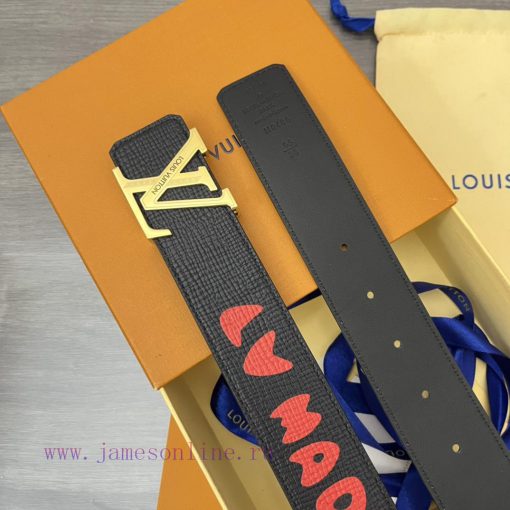 LV Louis VuittonBelt and waistband double-sided use quality 100% top layer cowhide 24k pure 1itq6j56 - Image 5