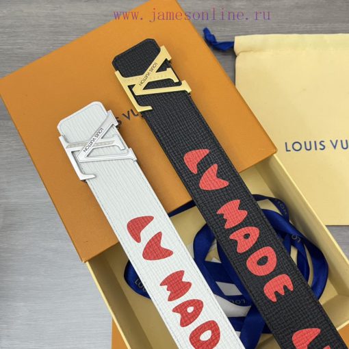 LV Louis VuittonBelt and waistband double-sided use quality 100% top layer cowhide 24k pure 1itq6j56 - Image 7