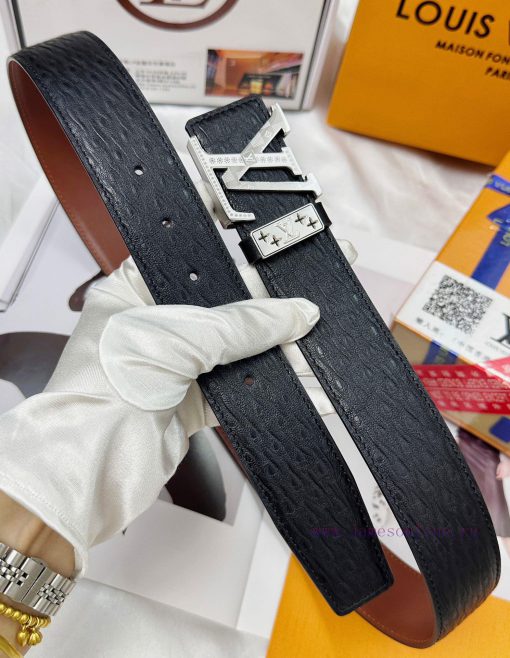 Belt LV Louis Vuitton's top tier replicaThe waistband is made of 100% cowhide, ensuring genu 8q2y1l8u - Image 5