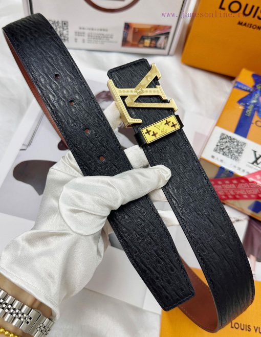 Belt LV Louis Vuitton's top tier replicaThe waistband is made of 100% cowhide, ensuring genu nupg369c - Image 5