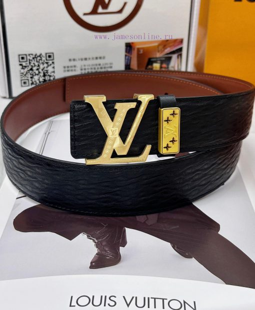 Belt LV Louis Vuitton's top tier replicaThe waistband is made of 100% cowhide, ensuring genu nupg369c - Image 6
