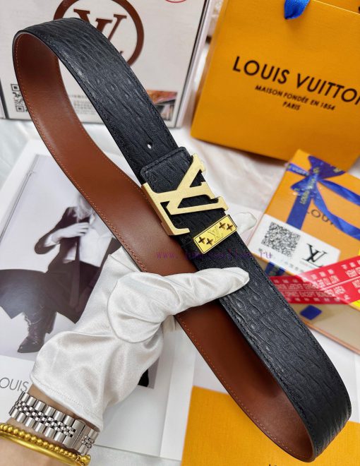 Belt LV Louis Vuitton's top tier replicaThe waistband is made of 100% cowhide, ensuring genu nupg369c - Image 8