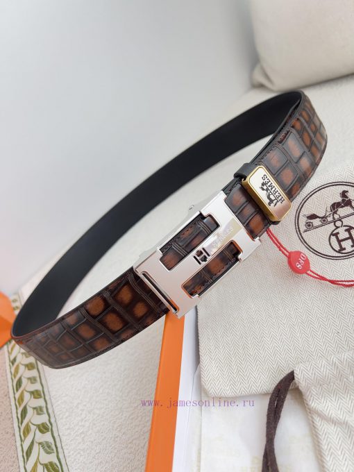 Hermes Her.. Mes ️ Automatic belt buckle waist beltAutomatic buckle, made of pure steel mate qvrlnw1b - Image 4