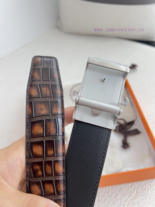 Hermes Her.. Mes ️ Automatic belt buckle waist beltAutomatic buckle, made of pure steel mate qvrlnw1b - Image 6