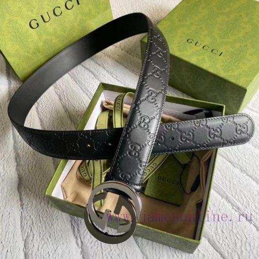 GUCCIGucci belt embossing series, a classic piece with a width of 3.8cm that remains unchang nc022cv5 - Image 2