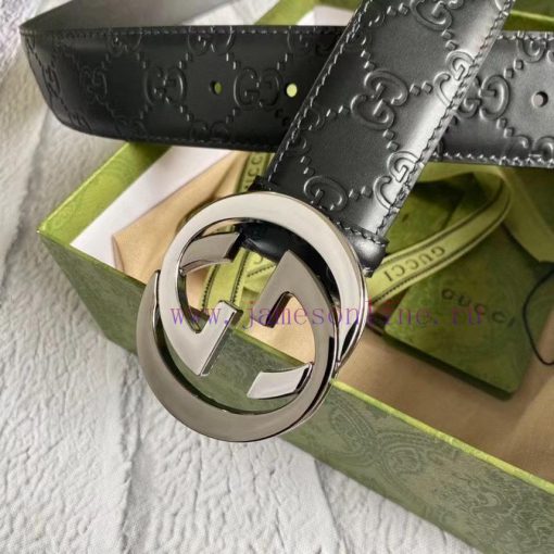 GUCCIGucci belt embossing series, a classic piece with a width of 3.8cm that remains unchang nc022cv5 - Image 3