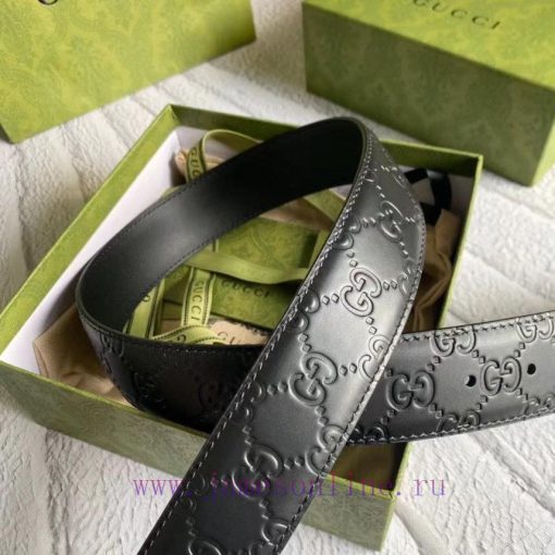 GUCCIGucci belt embossing series, a classic piece with a width of 3.8cm that remains unchang hek7ma92 - Image 5