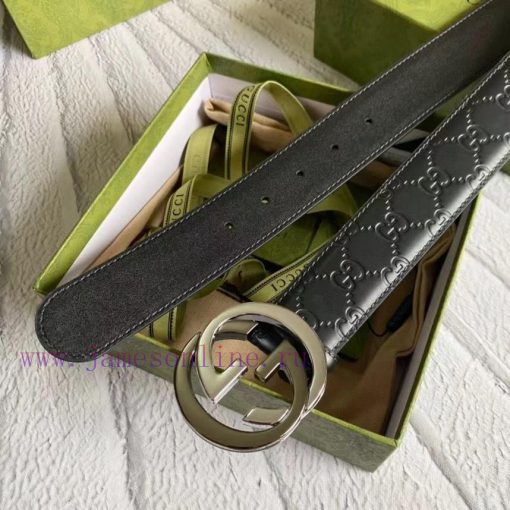 GUCCIGucci belt embossing series, a classic piece with a width of 3.8cm that remains unchang nc022cv5 - Image 4