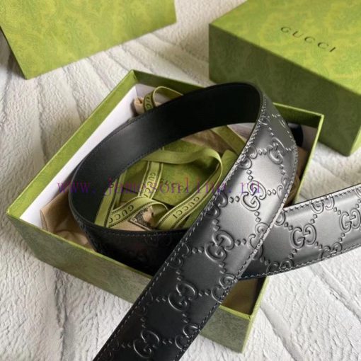 GUCCIGucci belt embossing series, a classic piece with a width of 3.8cm that remains unchang nc022cv5 - Image 5