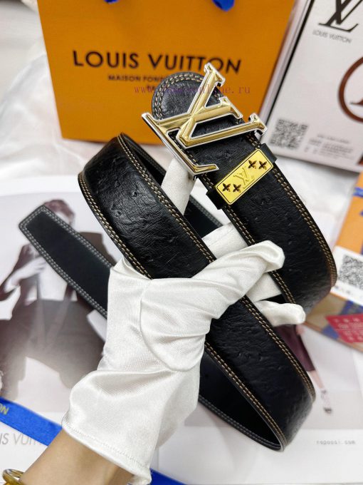 Belt LV Louis Vuitton's top tier replicaThe waistband is made of 100% head layer cowhide, en zi2end2x - Image 3