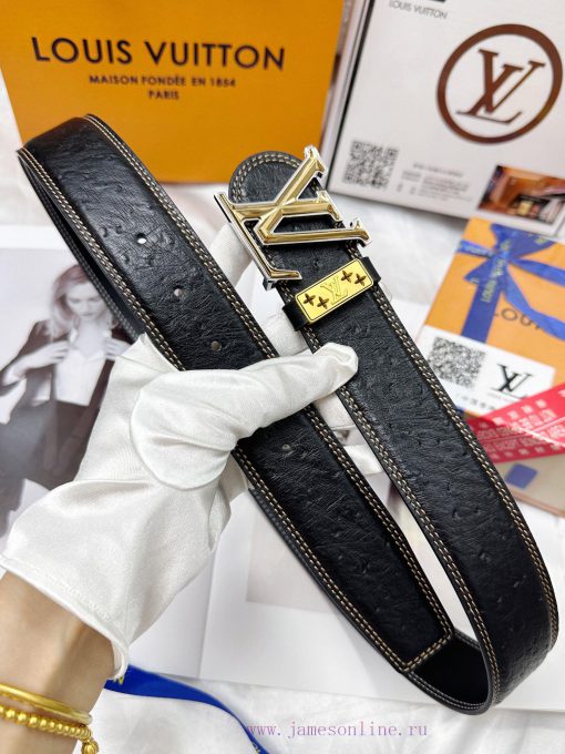 Belt LV Louis Vuitton's top tier replicaThe waistband is made of 100% head layer cowhide, en zi2end2x - Image 4