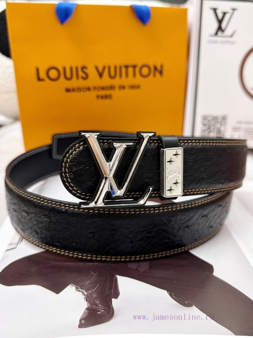 Belt LV Louis Vuitton's top tier replicaThe waistband is made of 100% head layer cowhide, en 8ujregp9 - Image 6