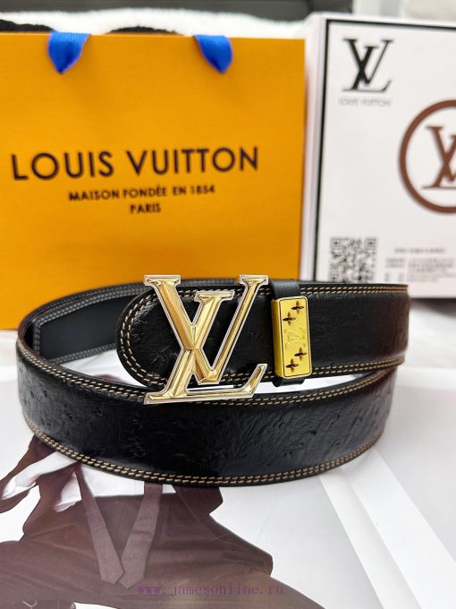 Belt LV Louis Vuitton's top tier replicaThe waistband is made of 100% head layer cowhide, en zi2end2x - Image 6