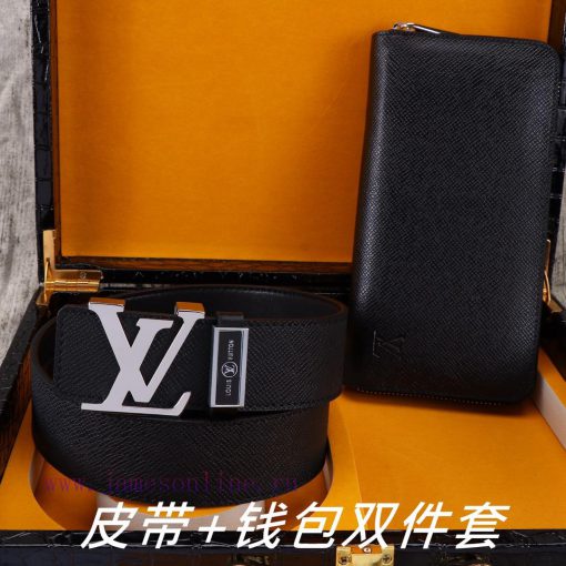 LV. Yilu Weideng Double Piece SetWooden box, belt+wallet, two-piece setGrade: Imported 100% vyl3wyep - Image 5
