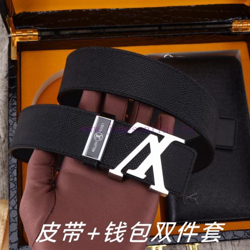 LV. Yilu Weideng Double Piece SetWooden box, belt+wallet, two-piece setGrade: Imported 100% vyl3wyep - Image 6