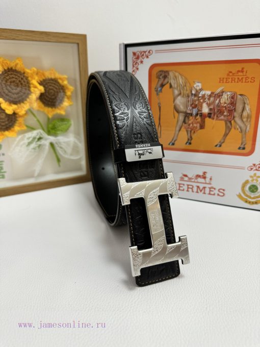 Hermes Hermès  Material: Leather Belt with 100% Head Layer. The leather belt is guaranteed t 7pk36q34 - Image 2