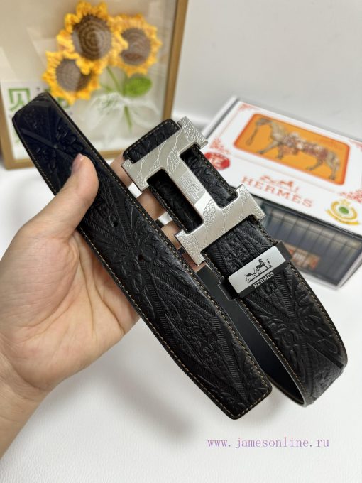 Hermes Hermès  Material: Leather Belt with 100% Head Layer. The leather belt is guaranteed t 7pk36q34 - Image 3