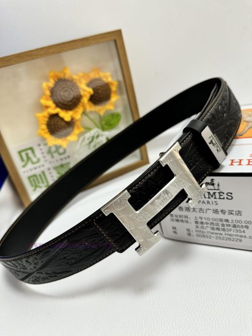 Hermes Hermès  Material: Leather Belt with 100% Head Layer. The leather belt is guaranteed t 7pk36q34 - Image 8