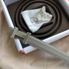 Hermes Women's 2.4cm Stainless Steel Four Corner Metal Buckle with Cross Pattern on the Head m5ke52aq