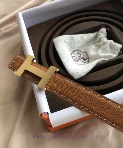 Hermes Women's 2.4cm Stainless Steel Four Corner Metal Buckle with Cross Pattern on the Head 8kng4q6x
