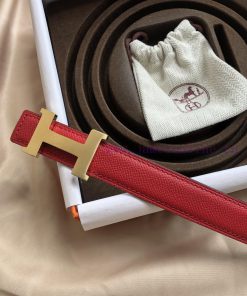 Hermes Women's 2.4cm Stainless Steel Four Corner Metal Buckle with Cross Pattern on the Head hy9nm6us