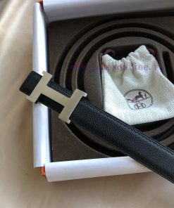 Hermes Women's 2.4cm Stainless Steel Four Corner Metal Buckle with Cross Pattern on the Head obxh2ebl