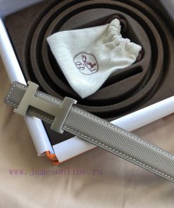 Hermes Women's 2.4cm Stainless Steel Four Corner Metal Buckle with Cross Pattern on the Head ofxs6njm