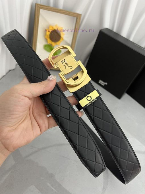 Montblanc Automatic BeltMaterial: Leather Belt with 100% Head Layer. The leather belt is gua 6u2h2cka - Image 6