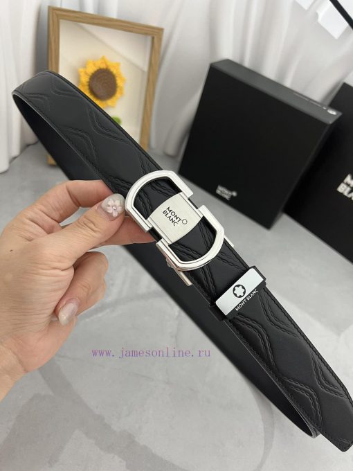 Montblanc Automatic BeltMaterial: Leather Belt with 100% Head Layer. The leather belt is gua 6u2h2cka - Image 7