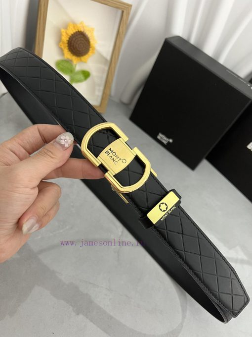 Montblanc Automatic BeltMaterial: Leather Belt with 100% Head Layer. The leather belt is gua 0mnrc3r3 - Image 4