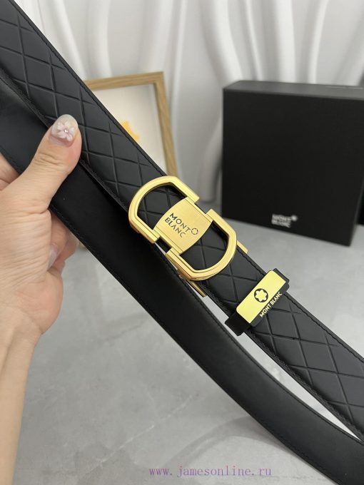 Montblanc Automatic BeltMaterial: Leather Belt with 100% Head Layer. The leather belt is gua 0mnrc3r3 - Image 5