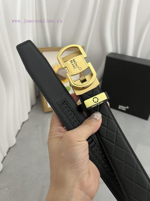 Montblanc Automatic BeltMaterial: Leather Belt with 100% Head Layer. The leather belt is gua 0mnrc3r3 - Image 6
