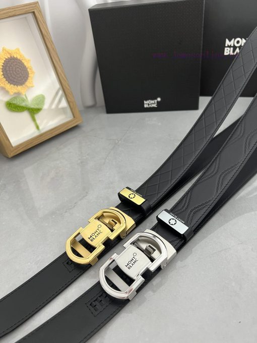 Montblanc Automatic BeltMaterial: Leather Belt with 100% Head Layer. The leather belt is gua 0mnrc3r3 - Image 8