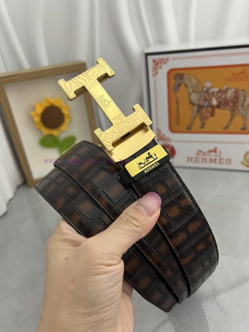 Hermes Herm è s automatic beltMaterial: Leather Belt with 100% Head Layer. The leather belt 2dax122w - Image 2