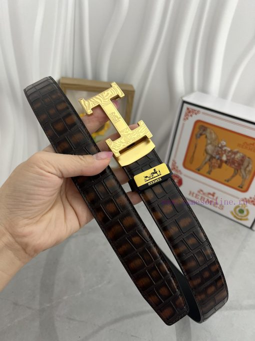 Hermes Herm è s automatic beltMaterial: Leather Belt with 100% Head Layer. The leather belt 2dax122w - Image 3