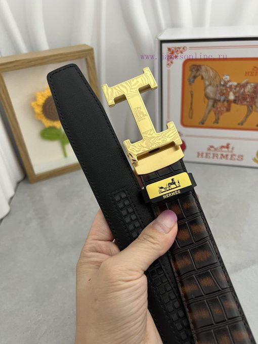 Hermes Herm è s automatic beltMaterial: Leather Belt with 100% Head Layer. The leather belt 2dax122w - Image 6