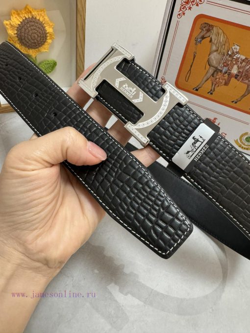 Hermes Hermès  Material: Leather Belt with 100% Head Layer. The leather belt is guaranteed t 4d3vv694 - Image 4
