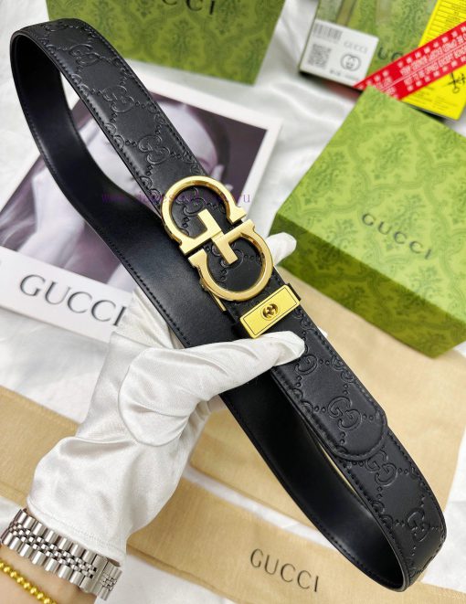 Belt Gucci Gucci automatic buckle-Belt replica Gucci The automatic belt series is made of 10 bfn22w90 - Image 8