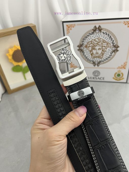 Versace automatic beltMaterial: Leather Belt with 100% Head Layer. The leather belt is guara 1irx8ntt - Image 6