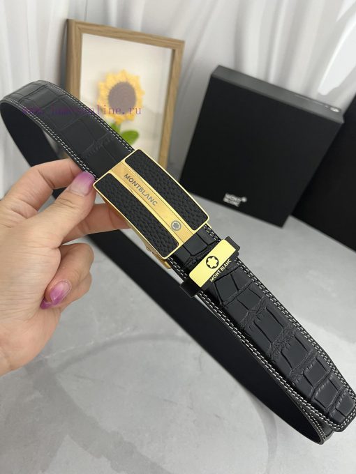 Montblanc Automatic BeltMaterial: Leather Belt with 100% Head Layer. The leather belt is gua mzfpvrps - Image 4