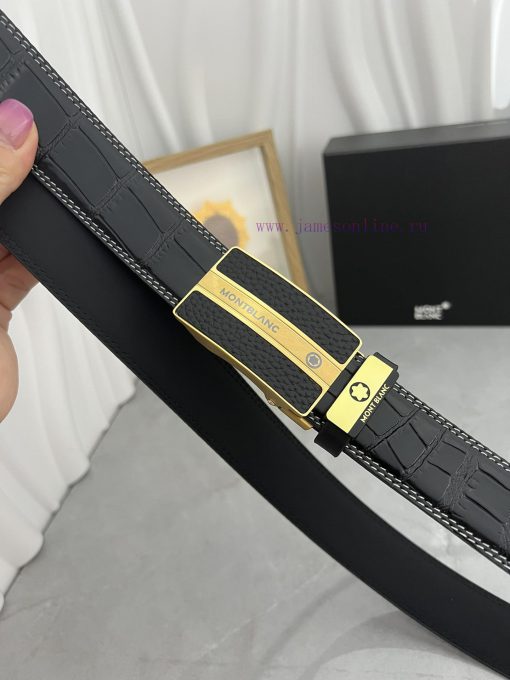 Montblanc Automatic BeltMaterial: Leather Belt with 100% Head Layer. The leather belt is gua mzfpvrps - Image 5