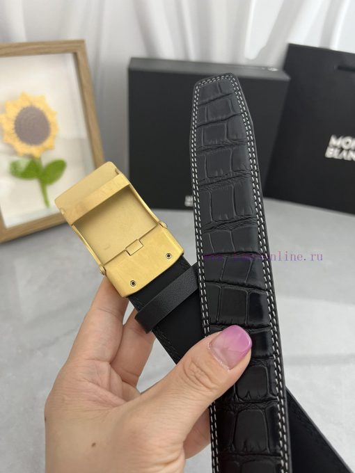 Montblanc Automatic BeltMaterial: Leather Belt with 100% Head Layer. The leather belt is gua mzfpvrps - Image 7