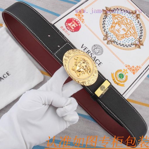 Belt belt Versace cowhide beltMen's belt material: 100% head layer cowhide belt, guaranteed cg9mg7xf - Image 3