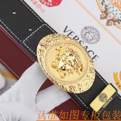 Belt belt Versace cowhide beltMen's belt material: 100% head layer cowhide belt, guaranteed cg9mg7xf - Image 4