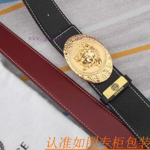 Belt belt Versace cowhide beltMen's belt material: 100% head layer cowhide belt, guaranteed cg9mg7xf - Image 9
