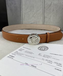 P Width 4.0cm Versace This water ripple waistband is adorned with the iconic Versace Medusa 18m54omd