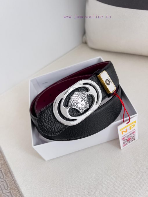 Versace. Versace Belt and BeltsHanging buckle, classic human head made of pure steel materia opics4t1